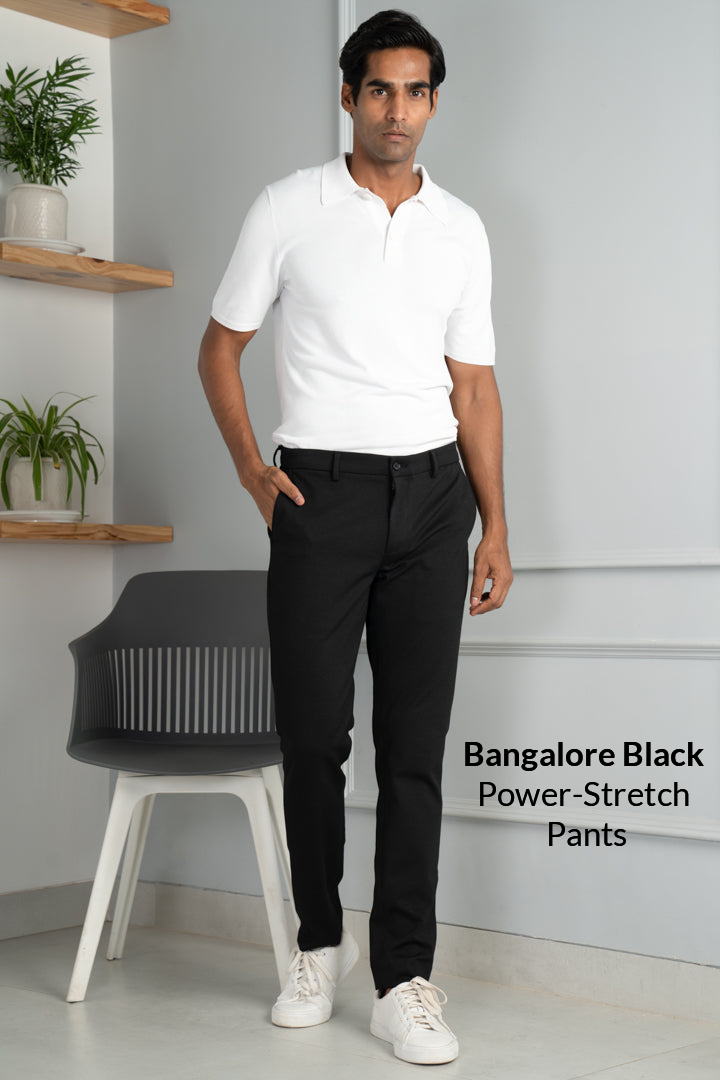 Buy BLACKBERRYS Solid Cotton Blend Slim Fit Men's Formal Trouser | Shoppers  Stop